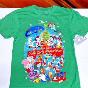 NEW! DISCONTINUED Disney Ensemble Characters Christmas T-Shirt - Mickey, Minnie